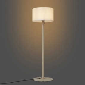 Scandinavische buiten vloerlamp beige met witte kap IP44 - Mississippi