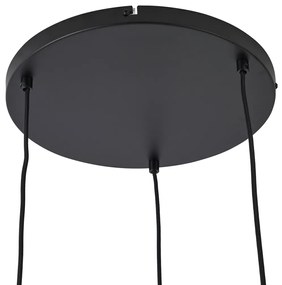 Hotel Chique hanglamp zwart met goud en groen glas 3-lichts - Zuzanna