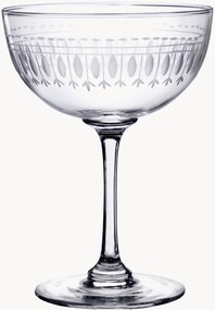 Mondgeblazen kristallen champagneglazen Ovals, 2-delig