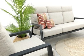 Lagos verstelbare 5-zits stoel-bank loungeset - Antraciet