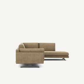 Hoekbank van stonewashed fluweel, CÉSAR