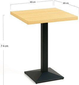 Kuat Zwart 70 cm tafel