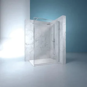 Nemo Stock Inloopdouche -180x200cm - 8mm glas - kleur profiel: mat witgoud - kleur glas: brons STYLEWALKIN.180.33.03