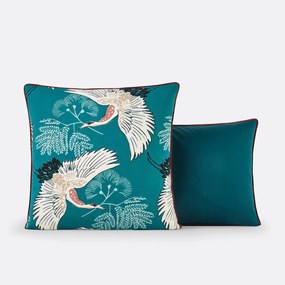 Kussensloop in perkalkatoen Grues Bleu