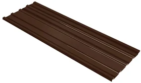 vidaXL 12 st Dakpanelen gegalvaniseerd staal bruin