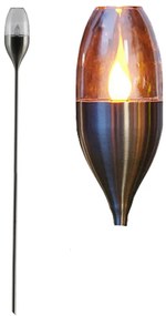 Luxform Tuinpaal met LED-lamp solar zilver 41165