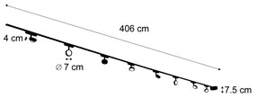 LED Modern railsysteem met 8 Spot / Opbouwspot / Plafondspots zwart 1-fase - Magnetic Lance Modern Binnenverlichting Lamp