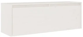 vidaXL Wandkast 100x30x35 cm massief grenenhout wit