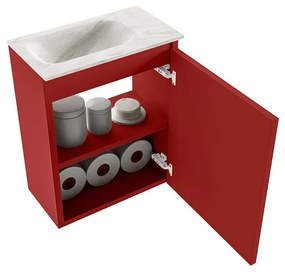 Mondiaz Ture DLux toiletmeubel 40cm fire met wastafel ostra links met kraangat