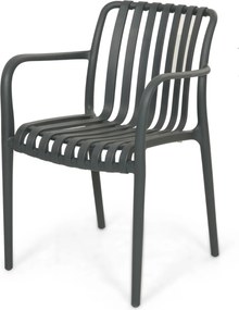 Tuinset 6 personen 205 cm Kunststof Grijs Domani Furniture Alba/Creta