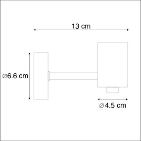 Set van 2 Moderne wandlampen chroom - Facil Modern E27 rond Binnenverlichting Lamp