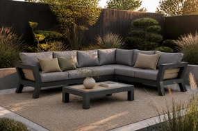 Hoek loungeset 6 personen Aluminium Grijs  Santika Furniture Santika Yovita