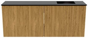 Mondiaz Joya 100cm toiletmeubel oak met wastafel faye rechts zonder kraangat urban