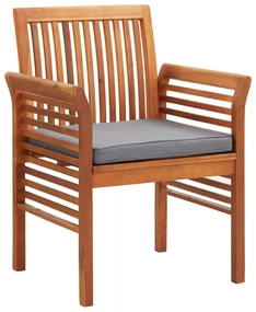 vidaXL Tuinstoelen 8 st met kussens massief acaciahout