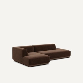 Linker hoekbank XL chenille fluweel, Jacopo