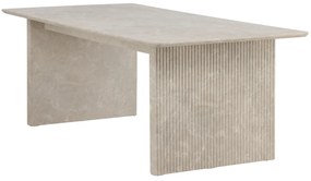 Eettafel Met Geribbelde Poten Beige - 100 X 200cm.