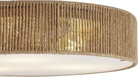 Japandi plafondlamp naturel met kap 46cm 3-lichts - Luz