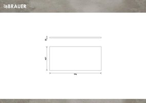 Brauer Vulcanic toppaneel natuursteen 100cm antraciet