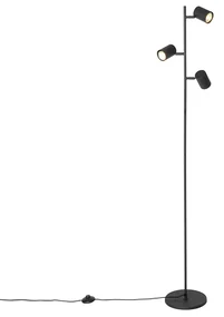 Smart vloerlamp zwart 3-lichts incl. 3 Wifi GU10 50mm - Jeana Modern GU10 rond Binnenverlichting Lamp