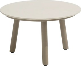 Taste by 4 Seasons Salute salontafel Mocca met rond keramisch tafelblad Ø 60 cm (H 35 cm) Loungetafel beige weerbestendig