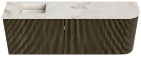 Mondiaz Joya DLux 110cm toiletmeubel ronding rechts shadow met wastafel faye links zonder kraangat frappe