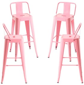 Set 4 Krukken Torix Rugleuning