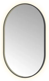 Hotbath &More Oval spiegel ovaal 80x120cm geborsteld zwart PVD