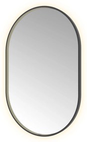Hotbath &More Oval spiegel ovaal 80x120cm geborsteld zwart PVD