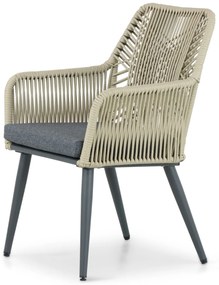 Tuinstoel Aluminium/rope Taupe-naturel-bruin Coco Vedra