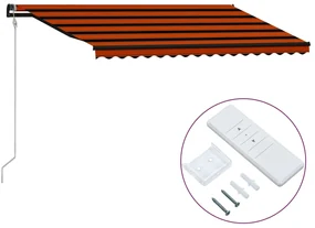 vidaXL Luifel automatisch uittrekbaar 450x300 cm oranje en bruin