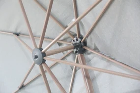 Zweefparasol  3x3m S2 Excellent (incl. voet + hoes) Grijs-antraciet Camello Luna