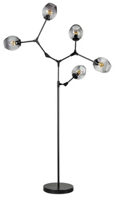 ETH Lime Zwarte Vloerlamp Met Rookglas 5 Lichtpunten