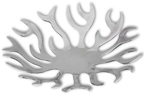vidaXL Fruitmand vlammenvorm zilver aluminium