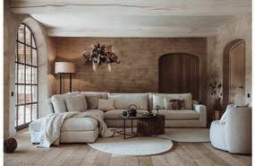 Goossens Hoekbank Odette beige, stof, 1,5-zits, stijlvol landelijk