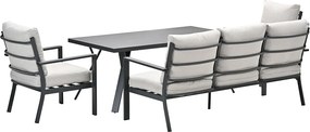 Garden Impressions Senja lounge dining set 4-delig - desert sand