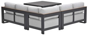 Garden Impressions Malakka lounge dining set 4-delig - valley sand - light teak look