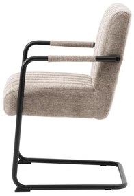 Eetkamerstoel Beige Met Armleuning