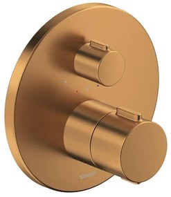 Duravit Thermostatarmaturen Afbouwdeel - inbouw bad/douchekraan - thermostatisch - 1 uitgang - Ø17cm - geborsteld brons TH4200016004