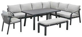 Garden Impressions Tarera lounge dining set 7-delig - donker grijs
