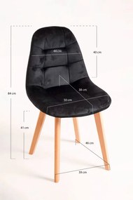 Set 4 Kelen Fluwelen Stoelen