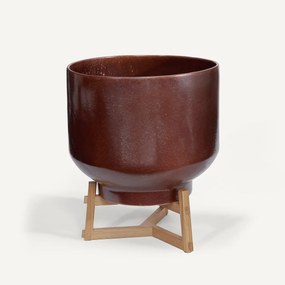 Eikenhouten standaard voor Florian-plantenbak, H23 en H33 cm, GRAYSON