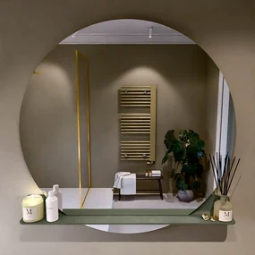 Mondiaz Spot spiegel rond Ø120cm met planchet cale