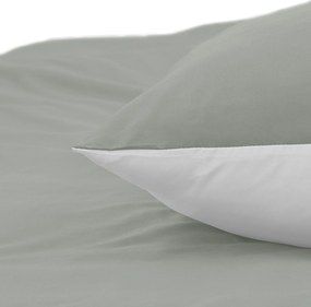Dekbedovertrek Percal – 100% percal katoen – 140×200/220 – greige/wit