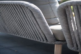 4 Seasons Outdoor Santander hoekbank XL rechts met Gabor tafel Ø 90 cm SALE  Loungeset    zwart weerbestendig