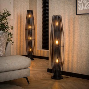 Staande Vloerlamp Zwart Metaal 150 Cm