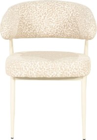 By-Boo Miso Eetkamerstoel Geometrische Print Beige