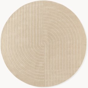 Rond handgetuft wollen vloerkleed Mason