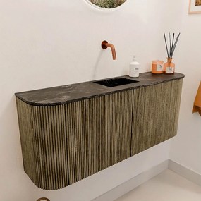 Mondiaz Joya DLux 105cm toiletmeubel ronding links/rechts dusk met wastafel faye midden zonder kraangat lava