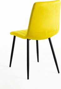 Set 4 Liny Fluwelen Stoelen