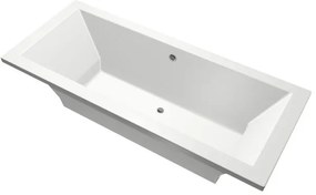 Xenz Society Duobad - 190x80x53 - afvoer Midden - acryl - wit 6885-01